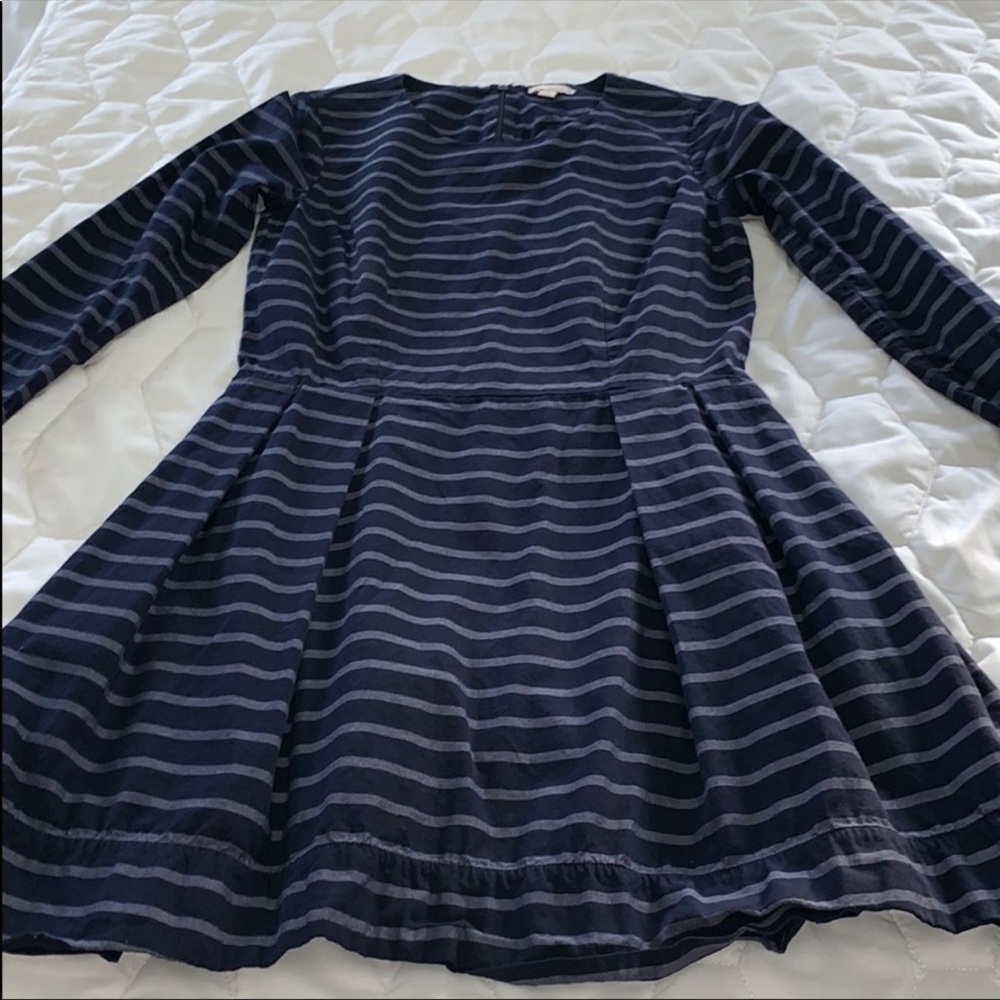 Navy blue stripped dress